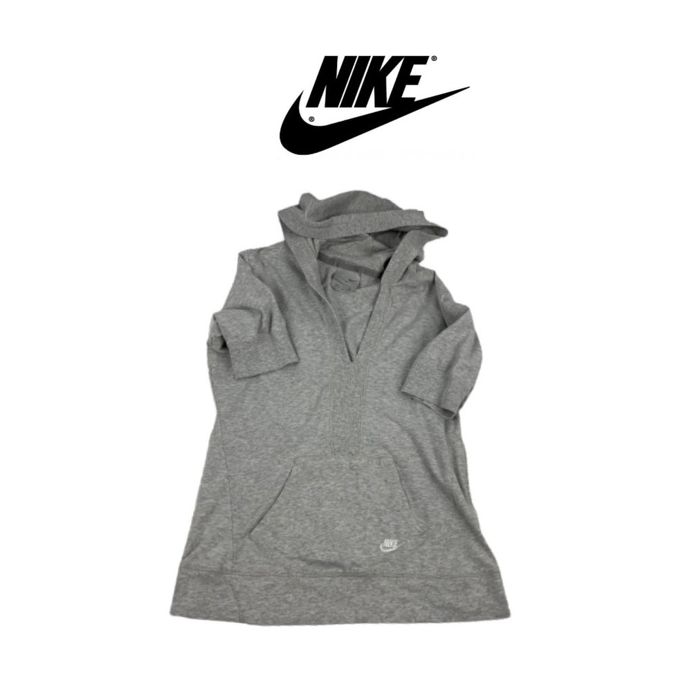Nike Grey Hooded T Shirt. Sz S